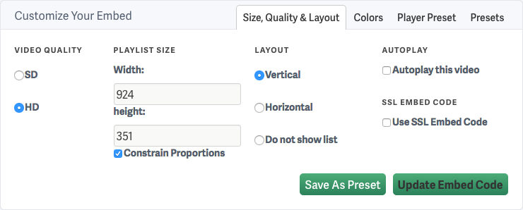 Customize Your Playlist