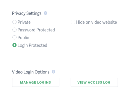 Login Protection Settings for Videos Hosted on SproutVideo
