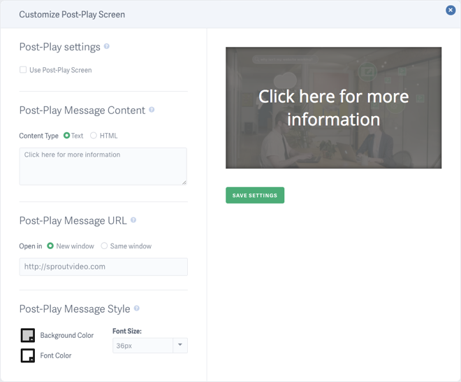 Easily Create Post Play Screens with SproutVideo