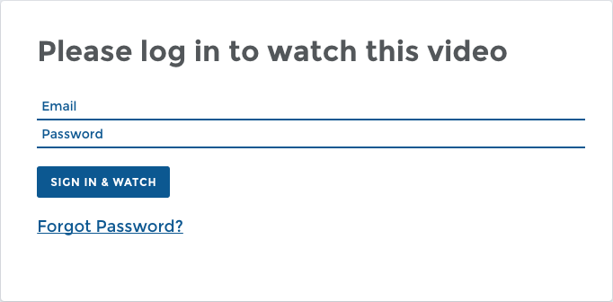 Login Protected Video