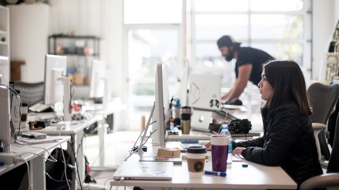 office employee happy productive