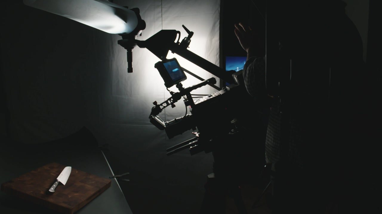 LED on jib with soft fill for still life