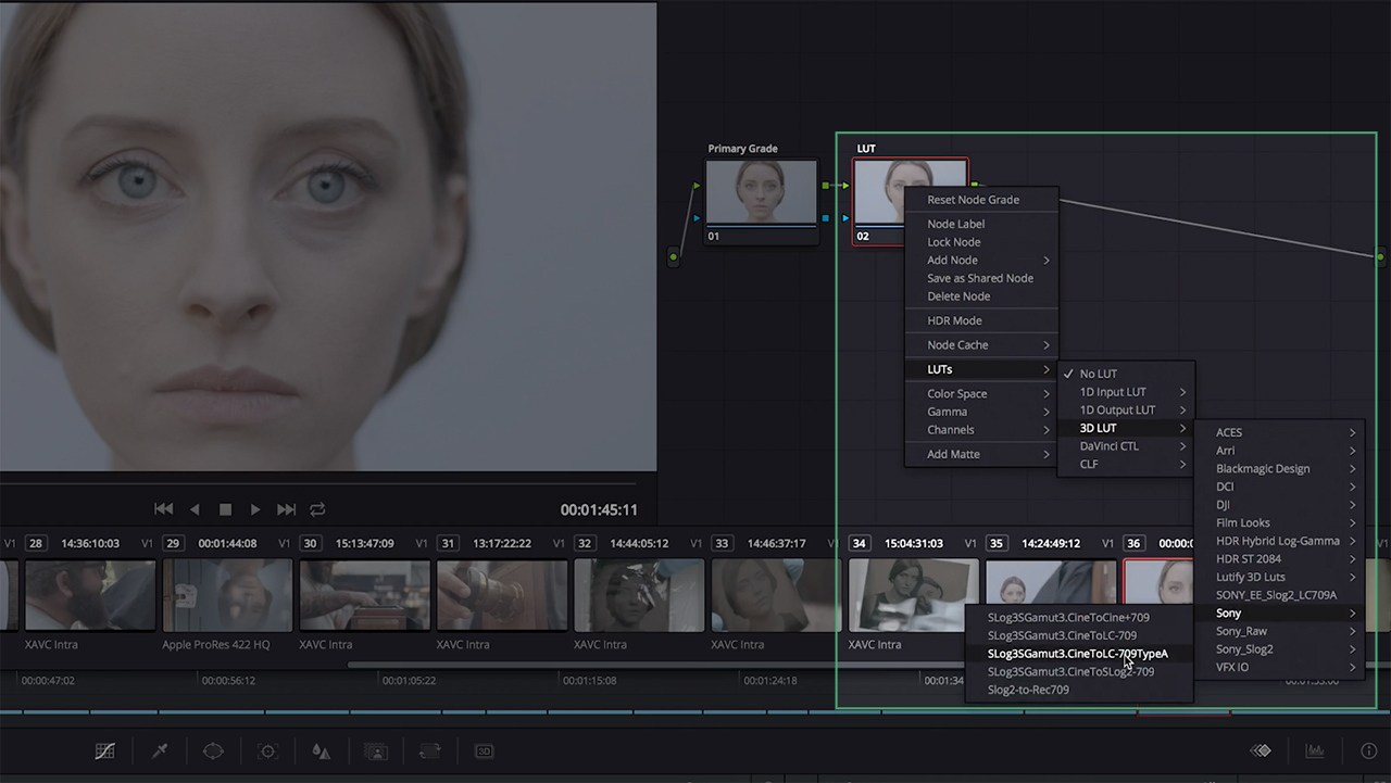 Apply LUT to Color Grade in DaVinci
