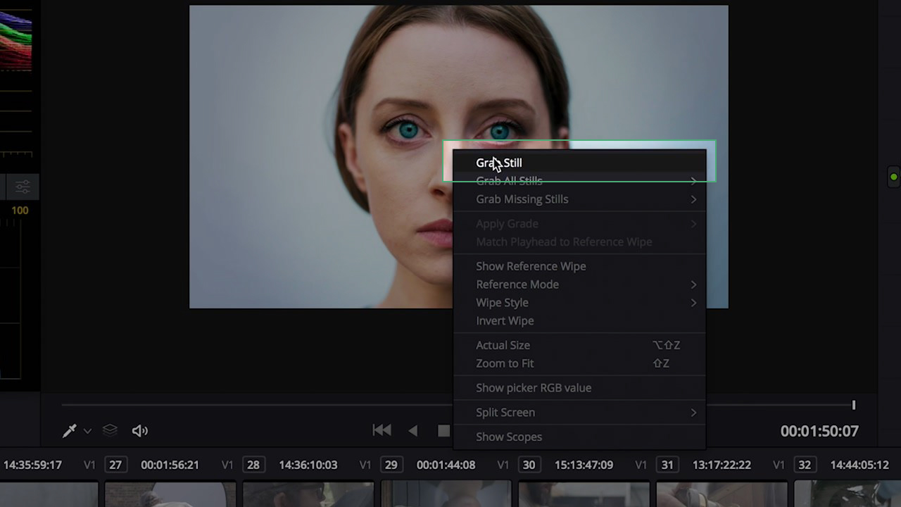 Grab Still Color Grading DaVinci