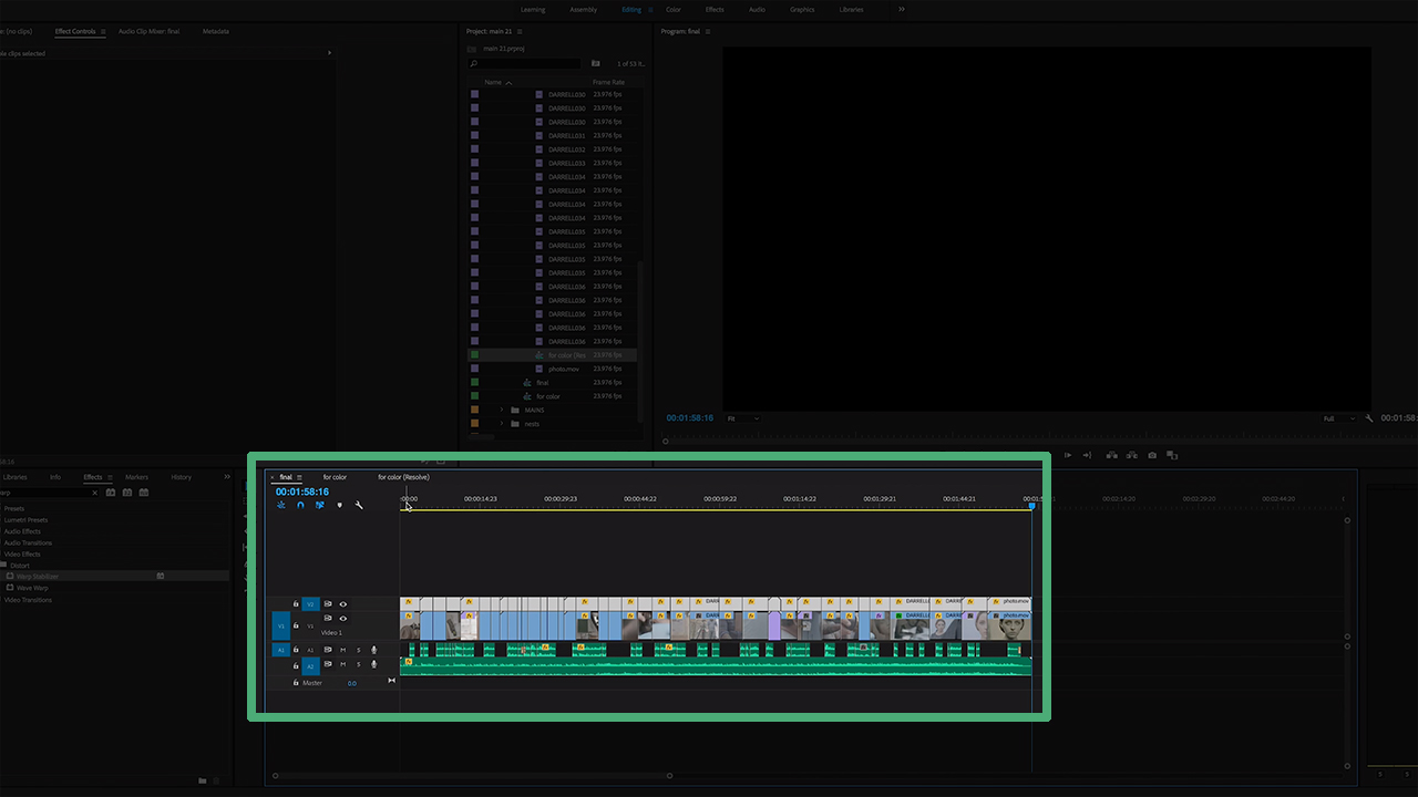Finalize Video in Adobe Premiere