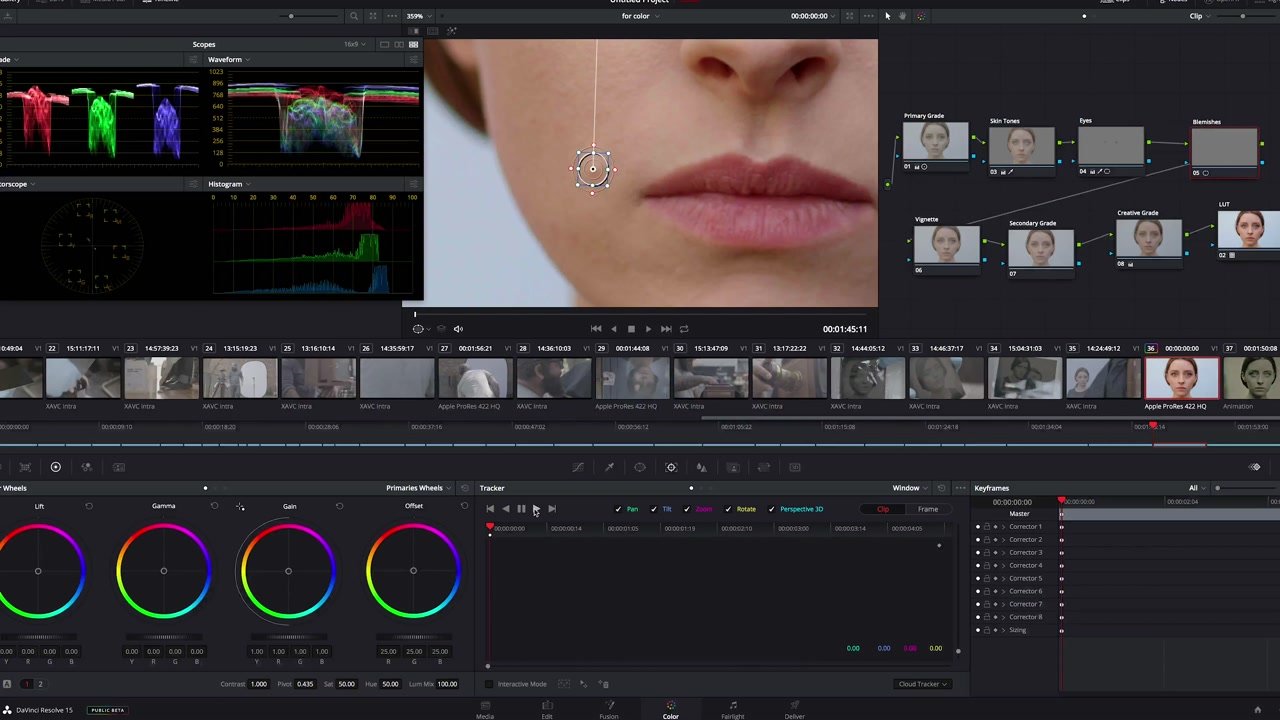 Blemish Correction DaVinci Color Grade