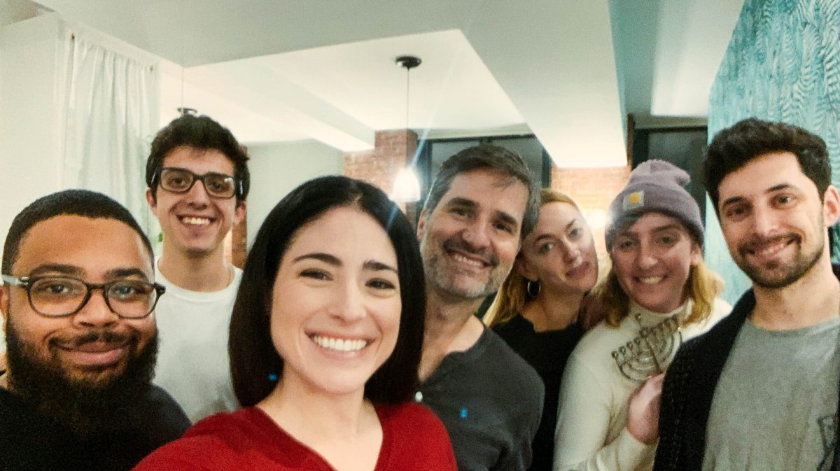 Group selfie from holiday video